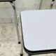 Set of 4 vintage grey chrome Formica stools.