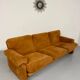 Three-seater alcantara canapé design by Tobia Scarpa for BB ITALIA vintage.