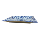 Plat rectangulaire blanc et bleu