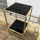 Golden sofa tip double trays black opaline 1960