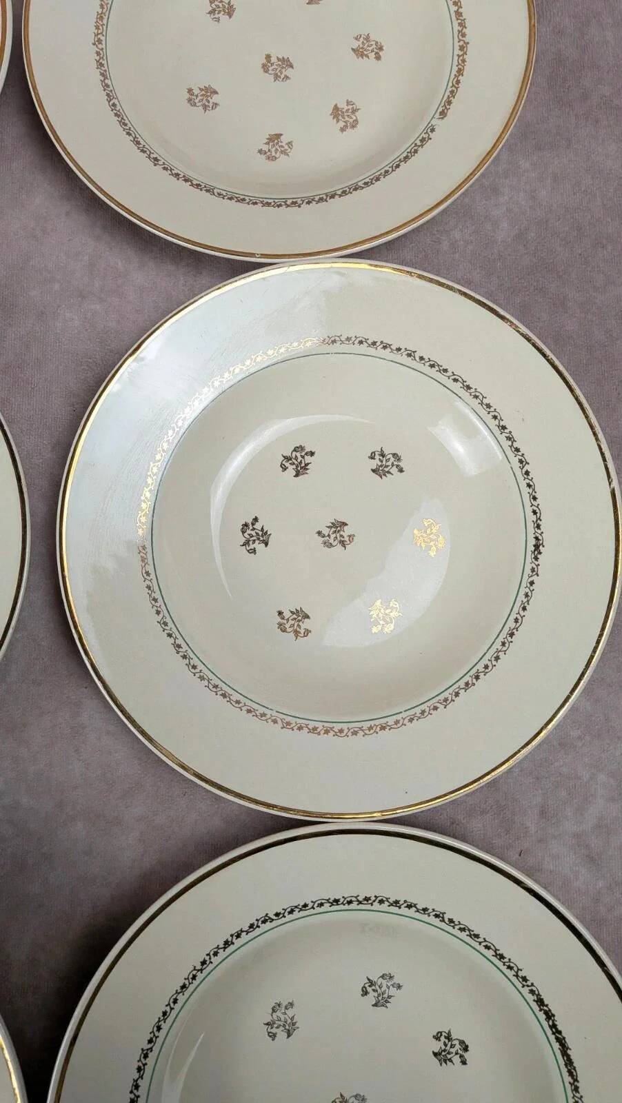 Set of 6 Gien deep plates