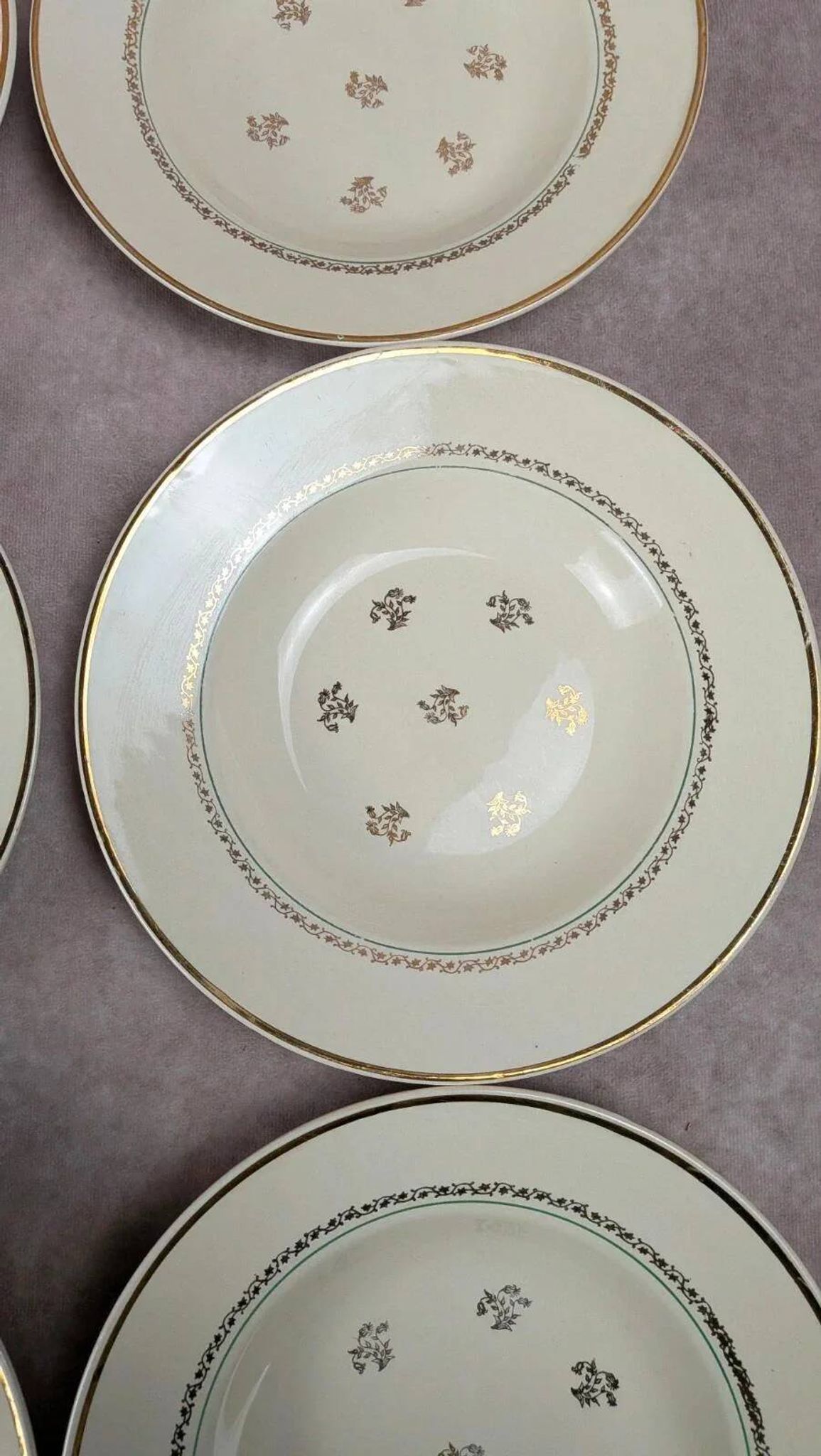 Set of 6 Gien deep plates