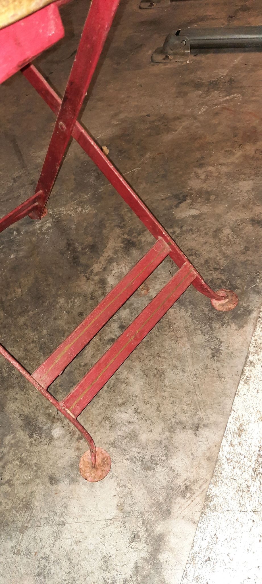 Sheet metal table and chairs