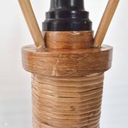 Pair of vintage rattan lamps 1960