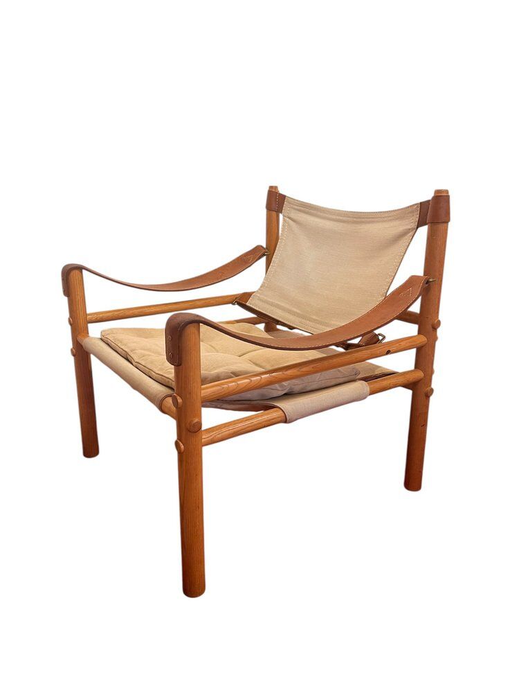 Sirocco safari chair vintage by Arne Norell, 1960s