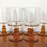 Set of 6 vintage port glasses