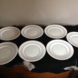 Series of 7 vintage dessert plates
