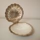 Soap dish or shell tray in silver metal