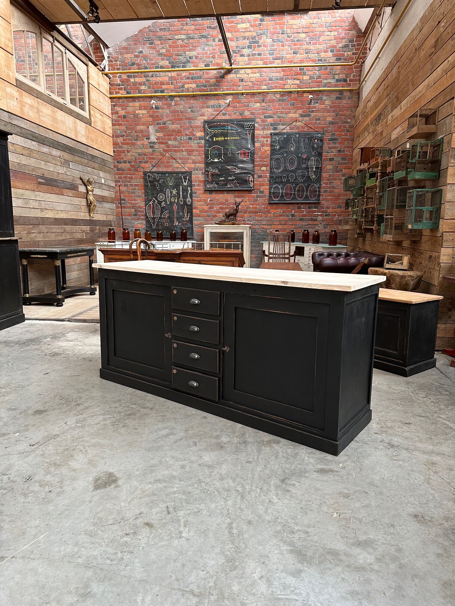 Old patinated craft furniture