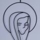 metal wall decoration modernist saint 1960s