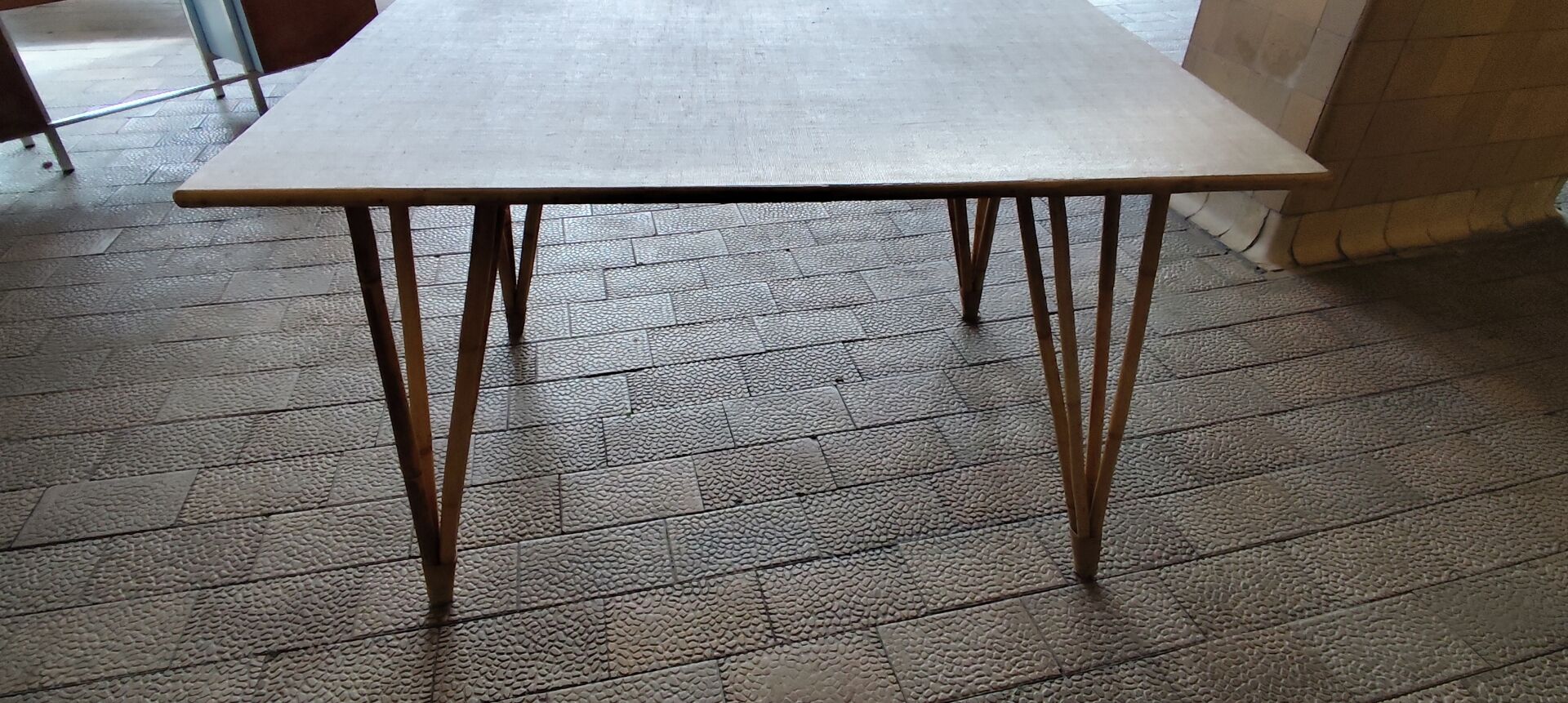 Rattan dining table