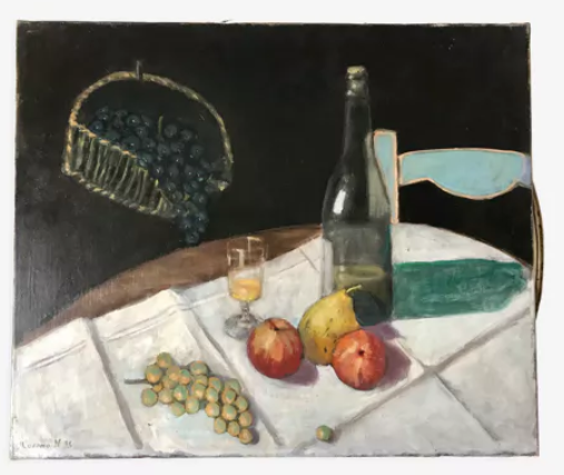 Old painting oil on canvas still life
