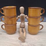 Set of 6 Saint Clément coffee cups, France