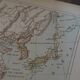 Japan and China, old map 1887 – Vintage geographical map.