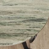 Marble and wrought iron coffee table