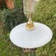 Suspension vintage en opaline blanche