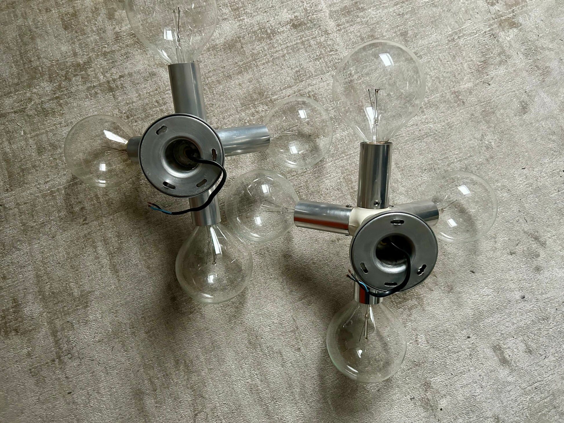 Pair of wall lights by Trix & Robert Haussmann for Swiss Lamps Int., Switzerland, 1960s