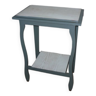 Blue-gray 2-top side table