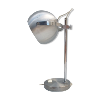Brushed aluminum eyeball lamp