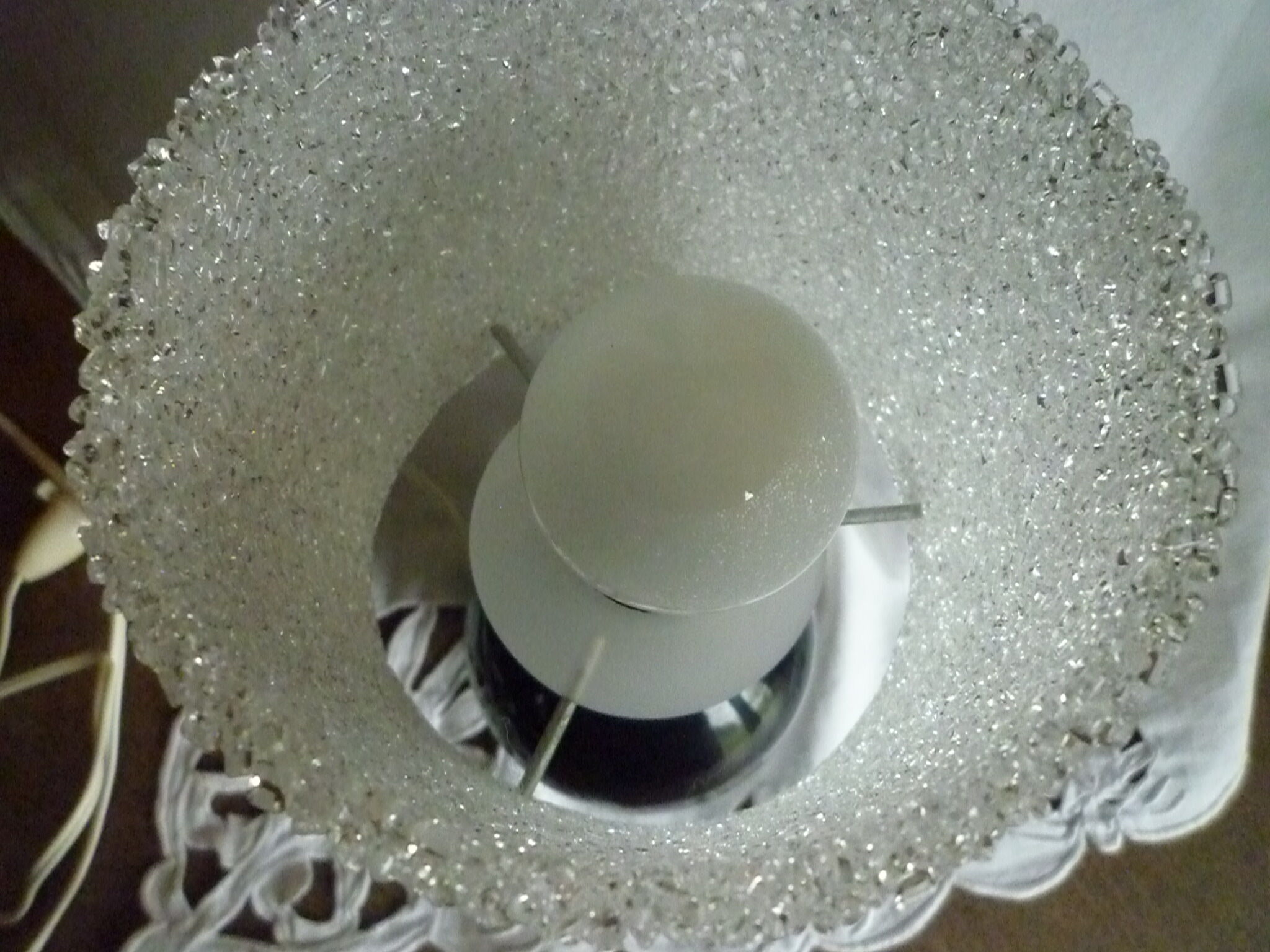 Vintage bedside lamp in Perspex, granite resin 1950