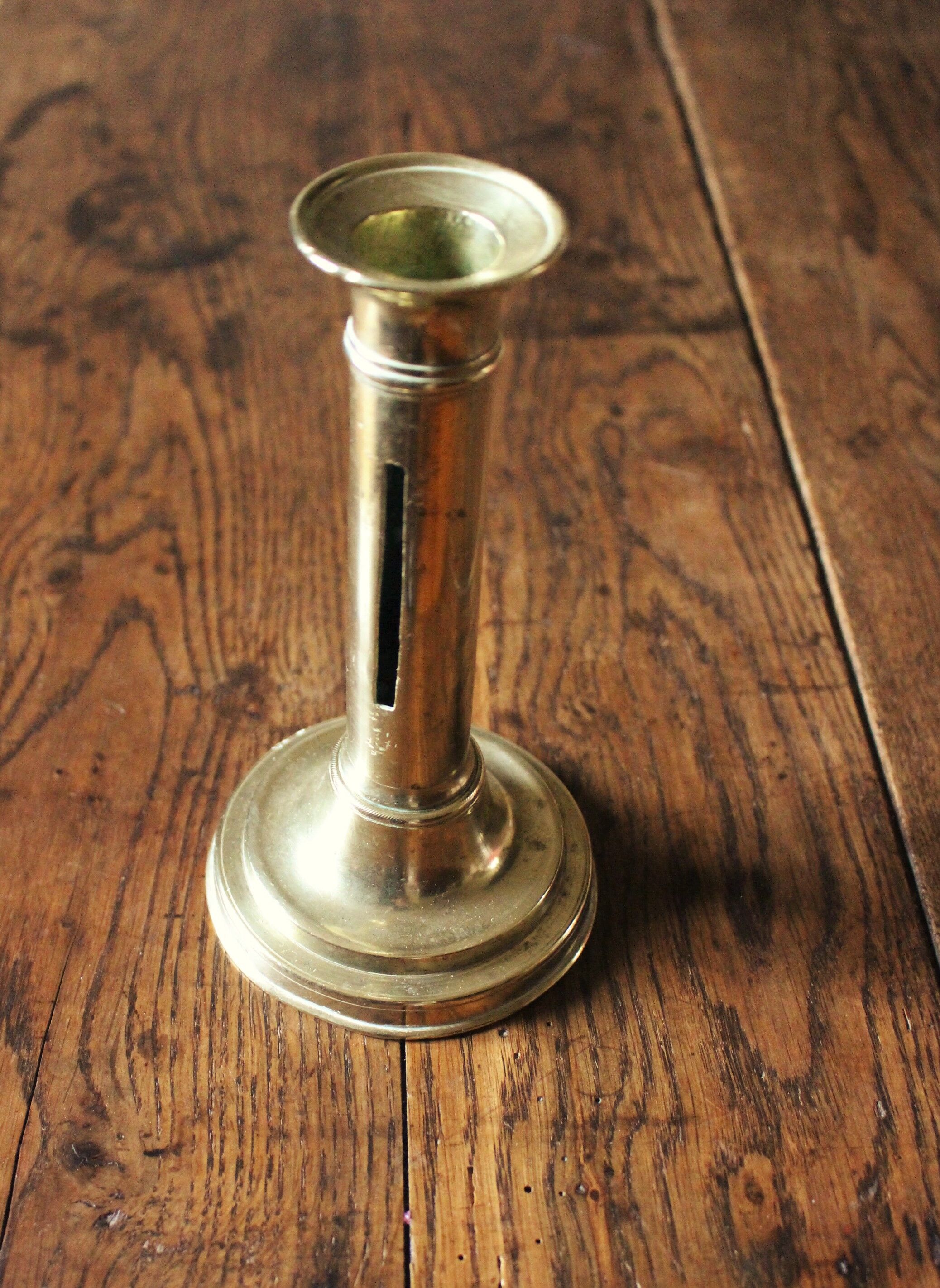 Brass torch candle holder