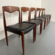 Lot of 6 chairs model 71 Scandinavian design Niels Otto Møller teak an60