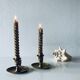 Pair of brass thumb candlesticks