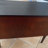 Vintage desk three drawers and a door with shelf