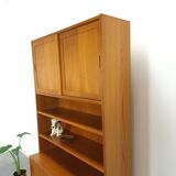 Meuble en teck design danois Poul Hundevad avec compartiments Lp, vintage