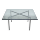 Glass 'Barcelona' coffee table by Mies Van Der Rohe for Knoll, 1929
