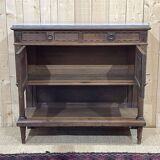 Louis XVI style oak server with marble top