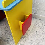 Multicolored children's desk and stool
