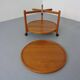 Danish Teak Bar Cart with Removable Tray, 1960s