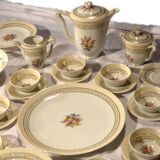 75-piece vintage porcelain table service, Raynaud & Co., Limoges.