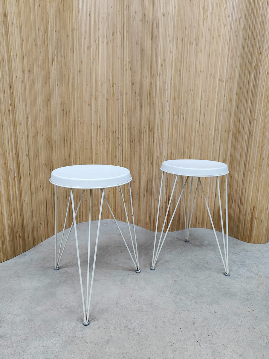 Set of 2 Dutch wire stools Pilastro Tjerk Reijenga
