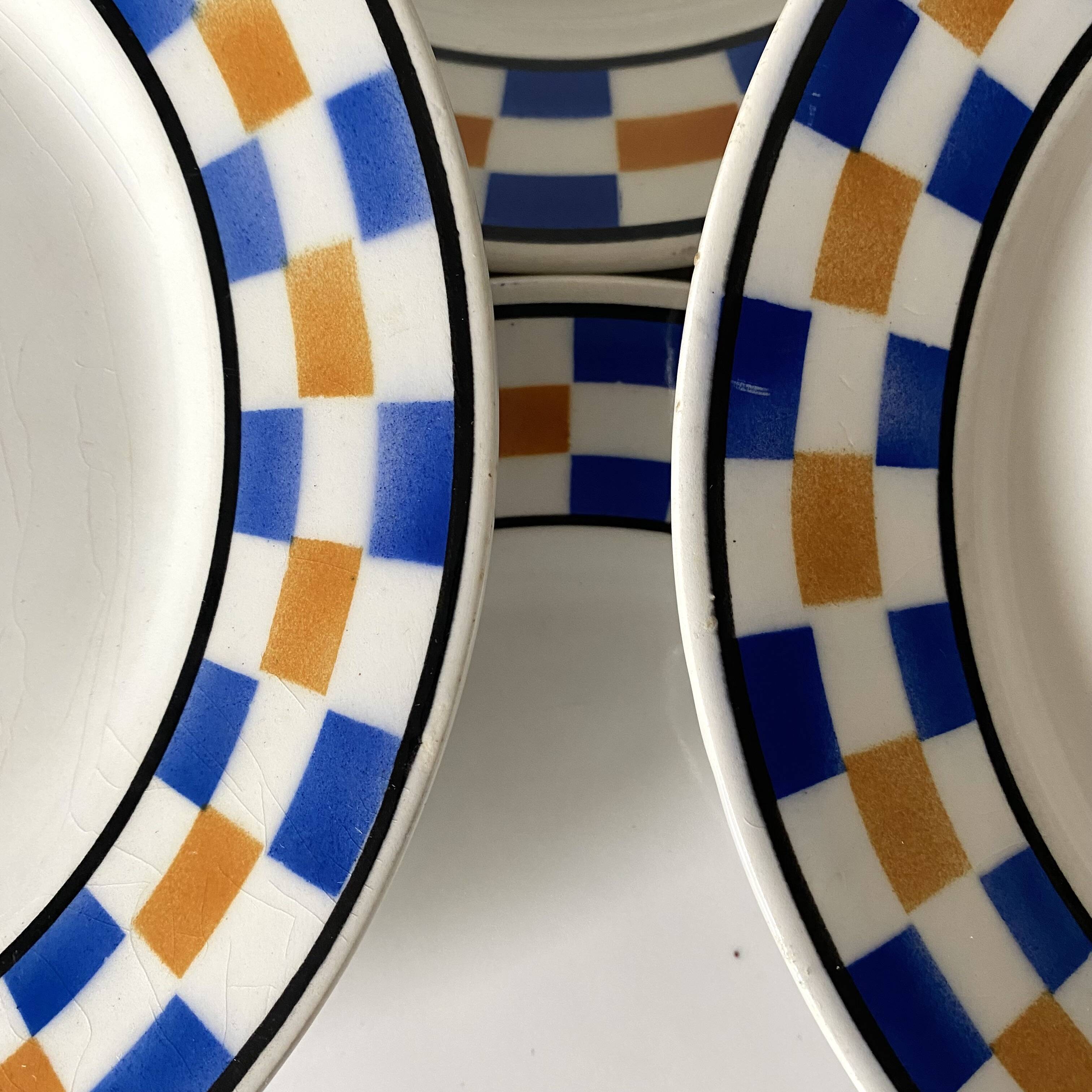 Moulin des Loups flat plates, Honfleur model tiles, 1950s