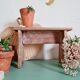 Mini wooden farmhouse bench