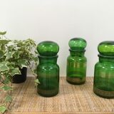 Trio of vintage apothecary style pots