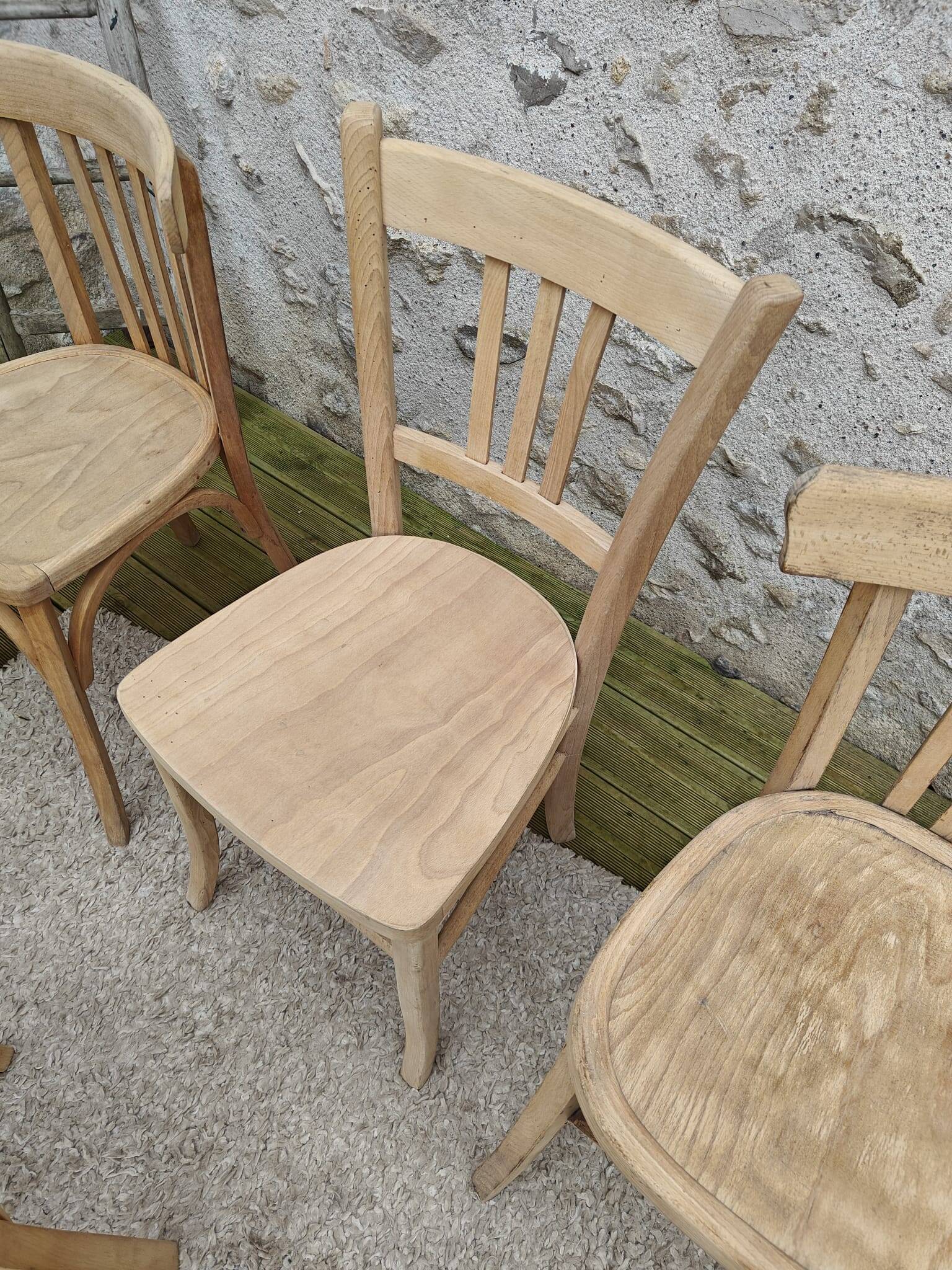 antique sandblasted bistro chairs