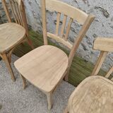 chaises bistrot anciennes sablées