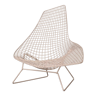 Iconic 'Asymmetric chaise' in white Rislan  by Harry Bertoia  for Knoll International - US-2005