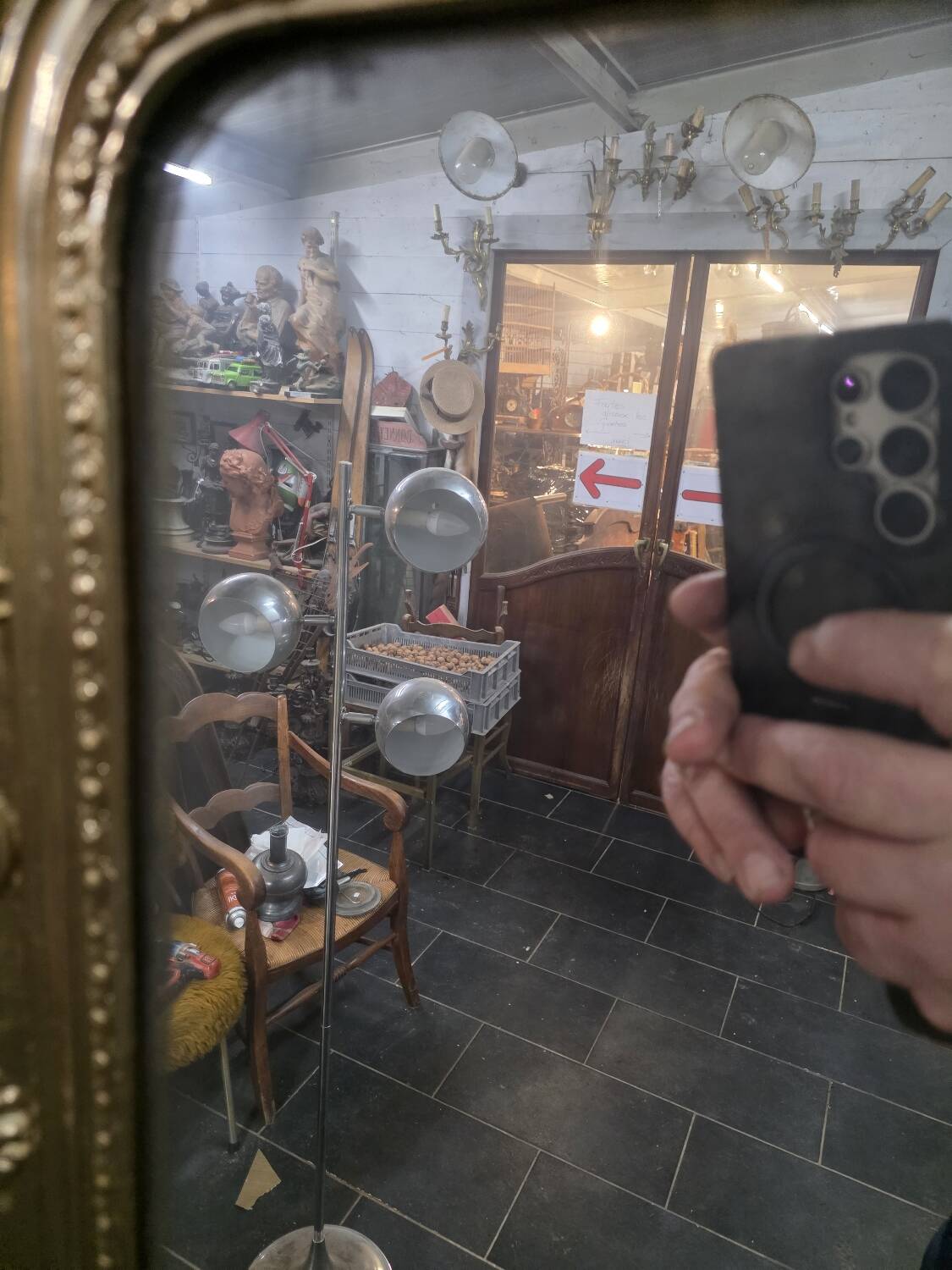 Antique Napoleon III gilded mirror