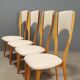 Beech chairs with faux leather from the 1960s.