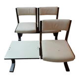 Chair + table on beam vintage 80s