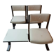 Chair + table on beam vintage 80s