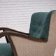 1950s, Danish armchair, original green/beige furniture wool, beech wood.