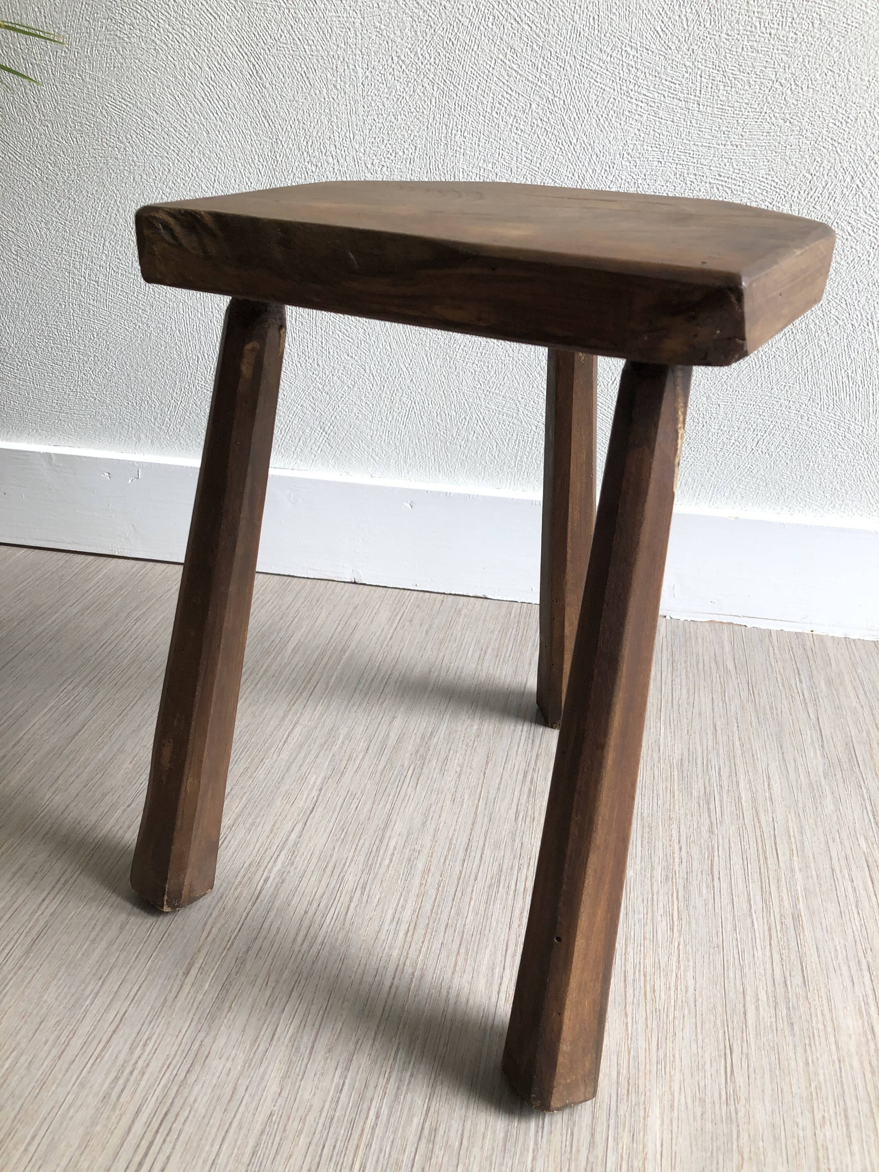 Wooden tripod stool