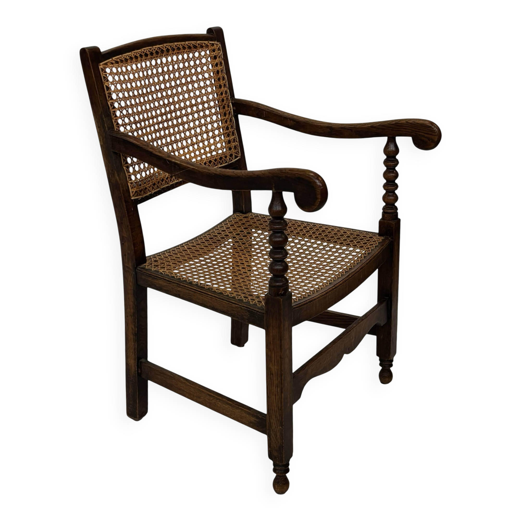 Art Deco chair minimalist oak wicker minimalist design