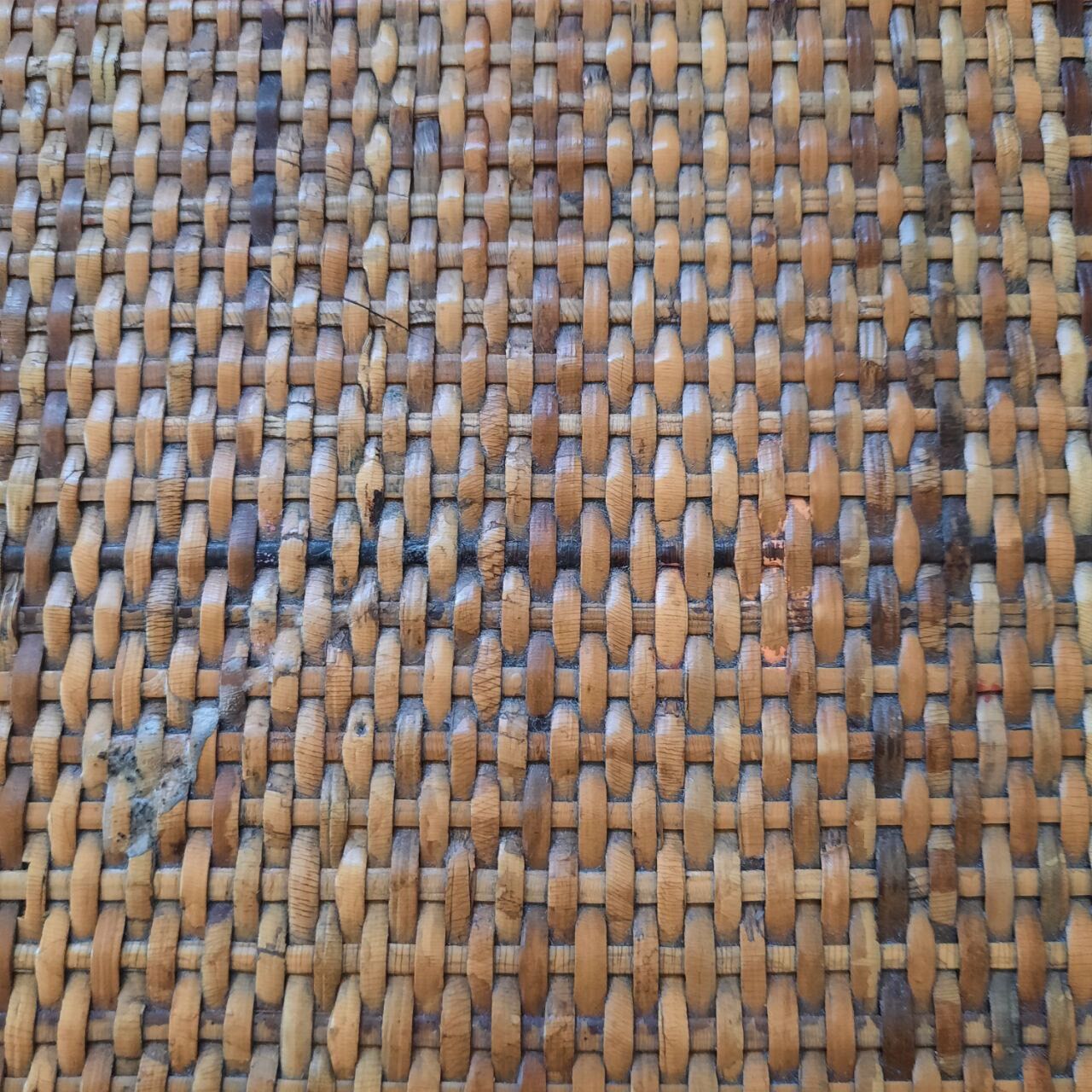 Pair of wicker and bamboo desks, Dal Vera, vintage