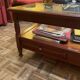 Wood and glass coffee table